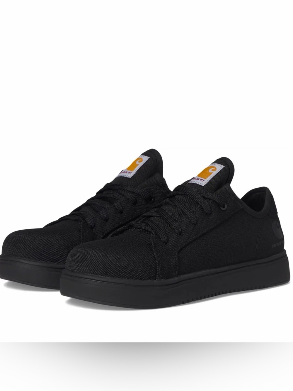 Carhartt Detroit NanoToe Black Low-Top Canvas Lace-Up Sneakers